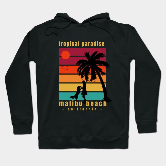 Malibu beach California Hoodie by love shop store